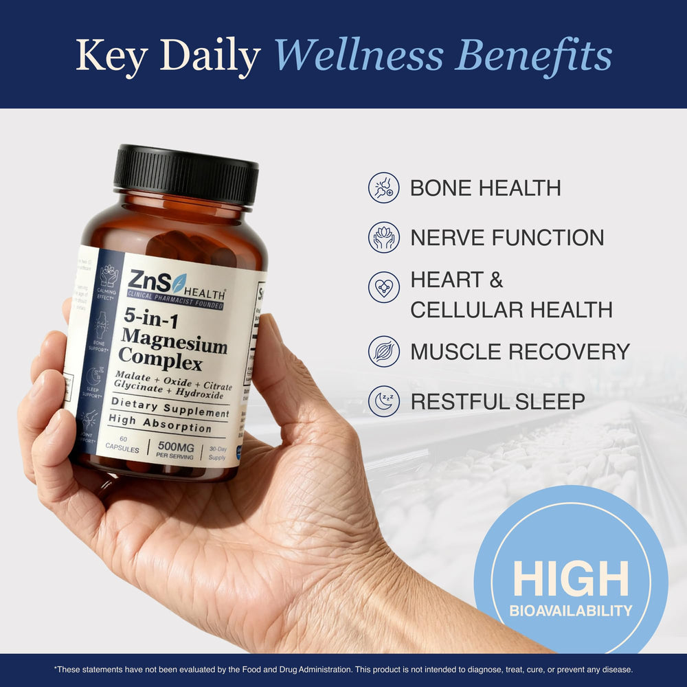 ZnS Health Aquamin marine magnesium capsules close-up highlighting natural source.