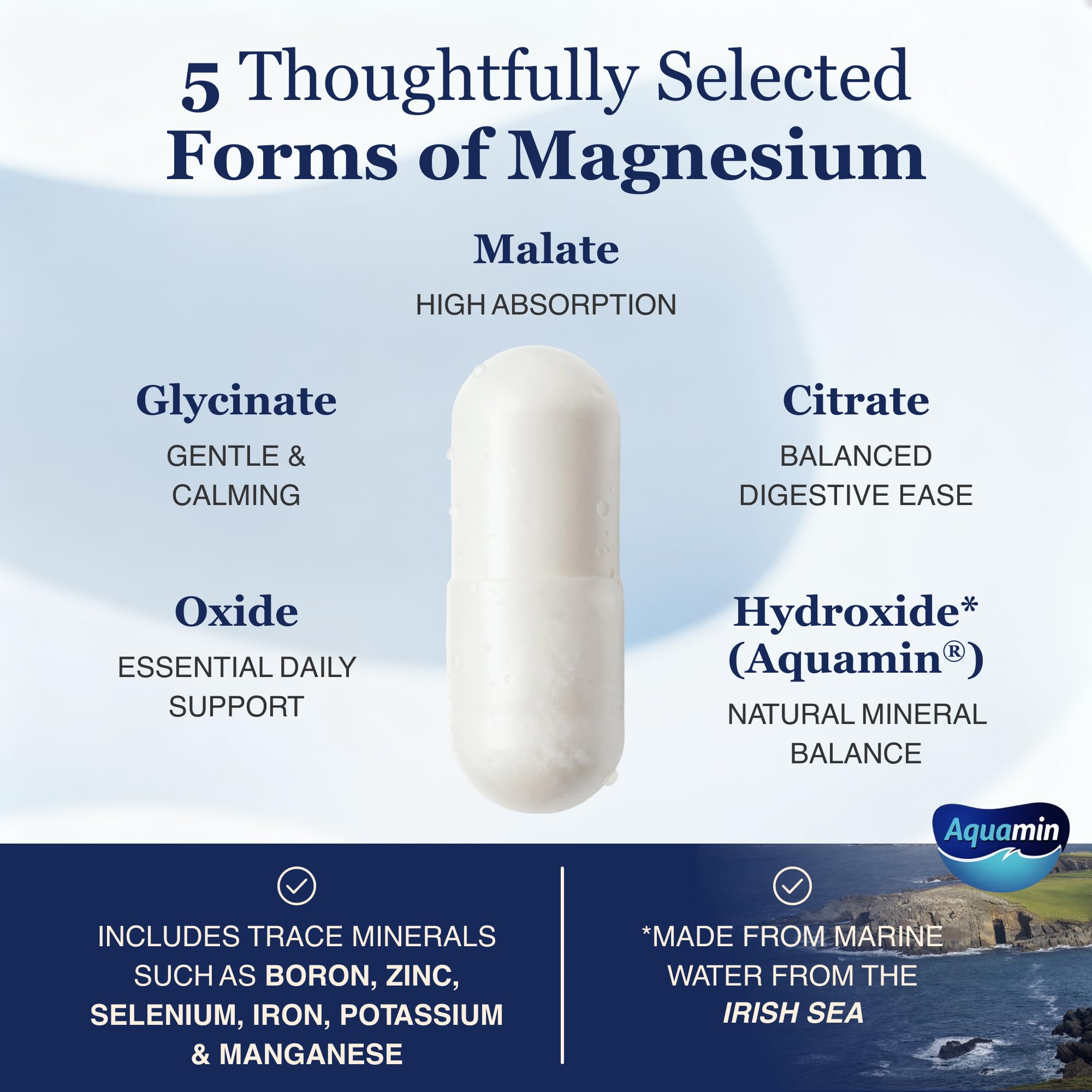 ZnS Health bottle with capsules ready for on-the-go routine.