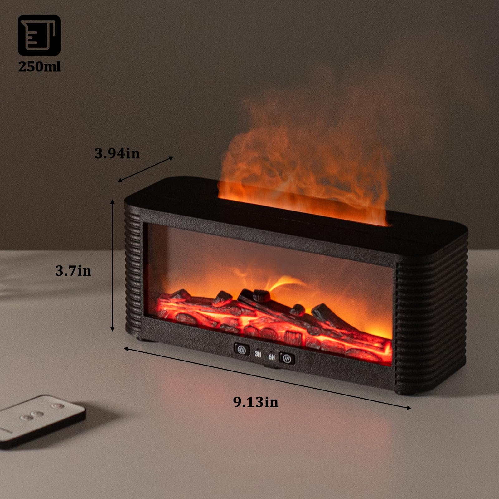 Znvyxhom diffuser showcasing LED flicker light for a calming atmosphere.