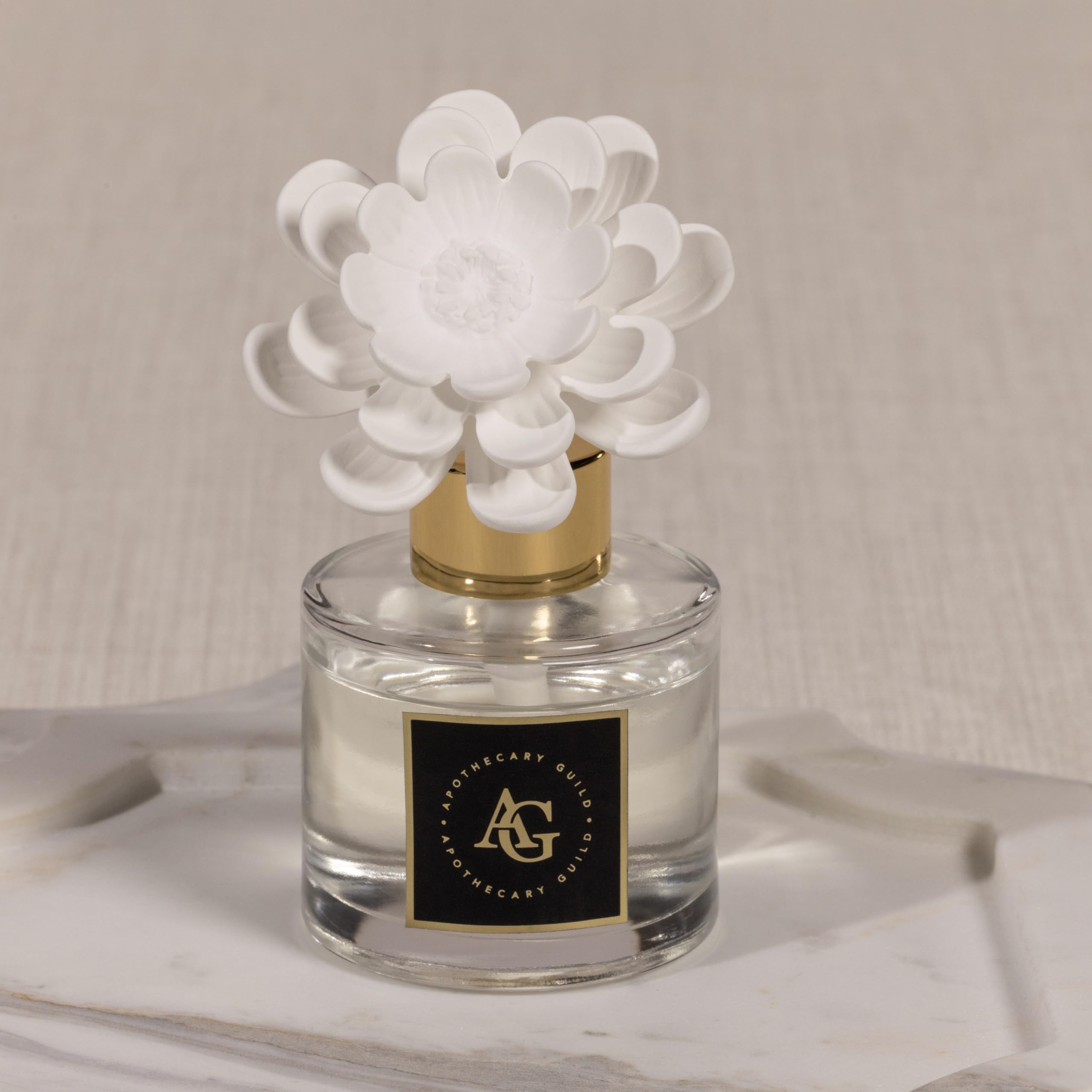 Zodax Apothecary Guild Fig Vetiver fragrance bottle hints at earthy sophistication