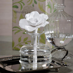 Zodax Grand Casablanca diffuser in a living room setting creates calm ambience