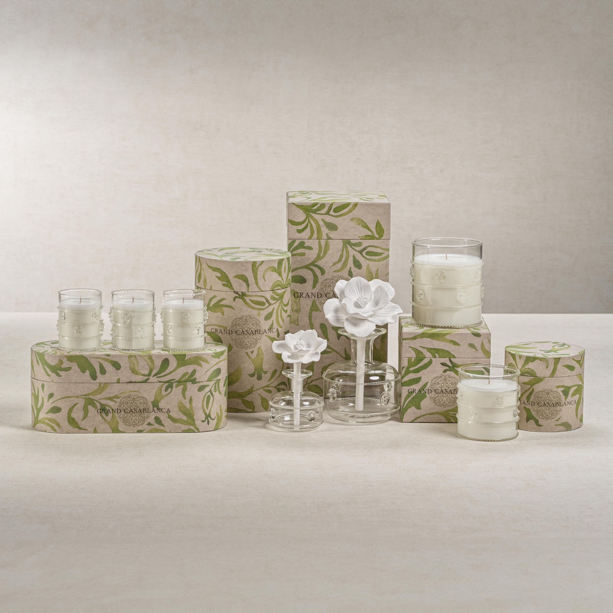 Zodax Grand Casablanca porcelain diffuser packaging signals premium gift-worthy set