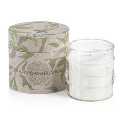 Zodax Grand Casablanca glass jar candle adds elegance to any room.