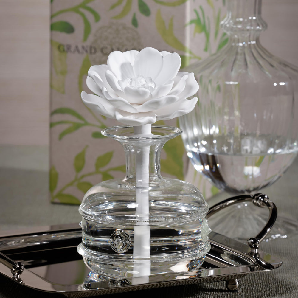 Zodax Grand Casablanca diffuser measures 4x7 inches for larger rooms.
