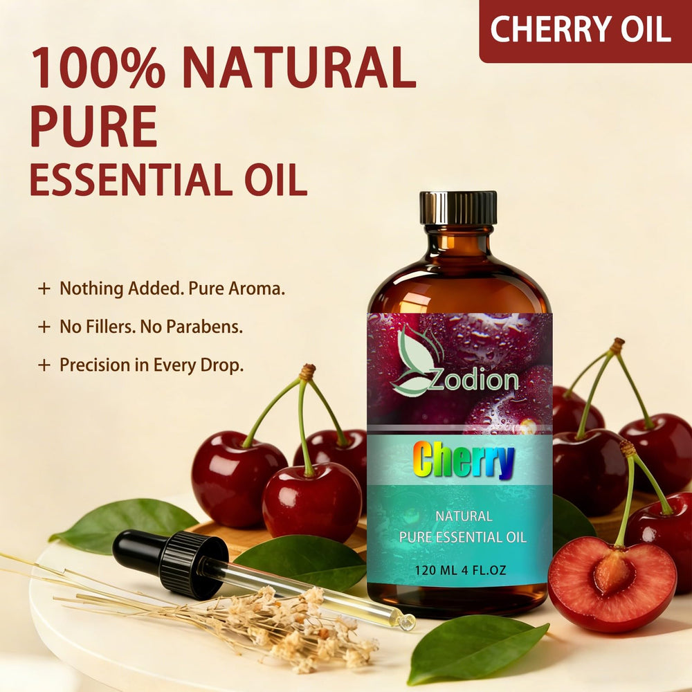 ZODION Cherry oil in diffuser creating a calming, focused atmosphere.