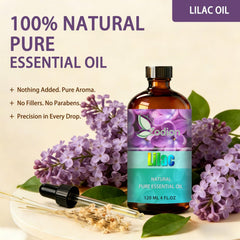 ZODION Lilac Essential Oil dropper bottle for precise application and measuring.