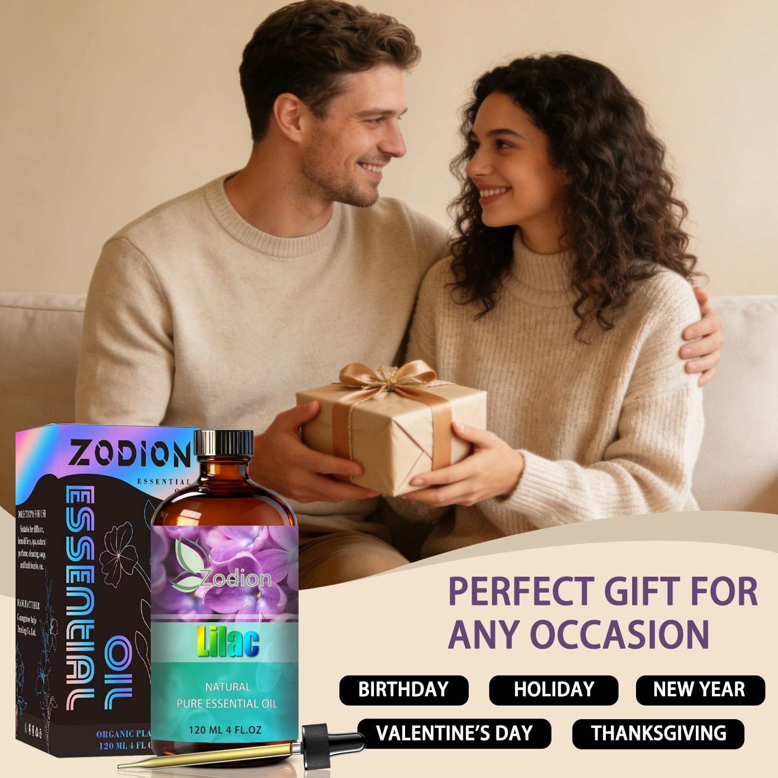 ZODION Lilac Essential Oil delivers premium scent for home fragrance moments.