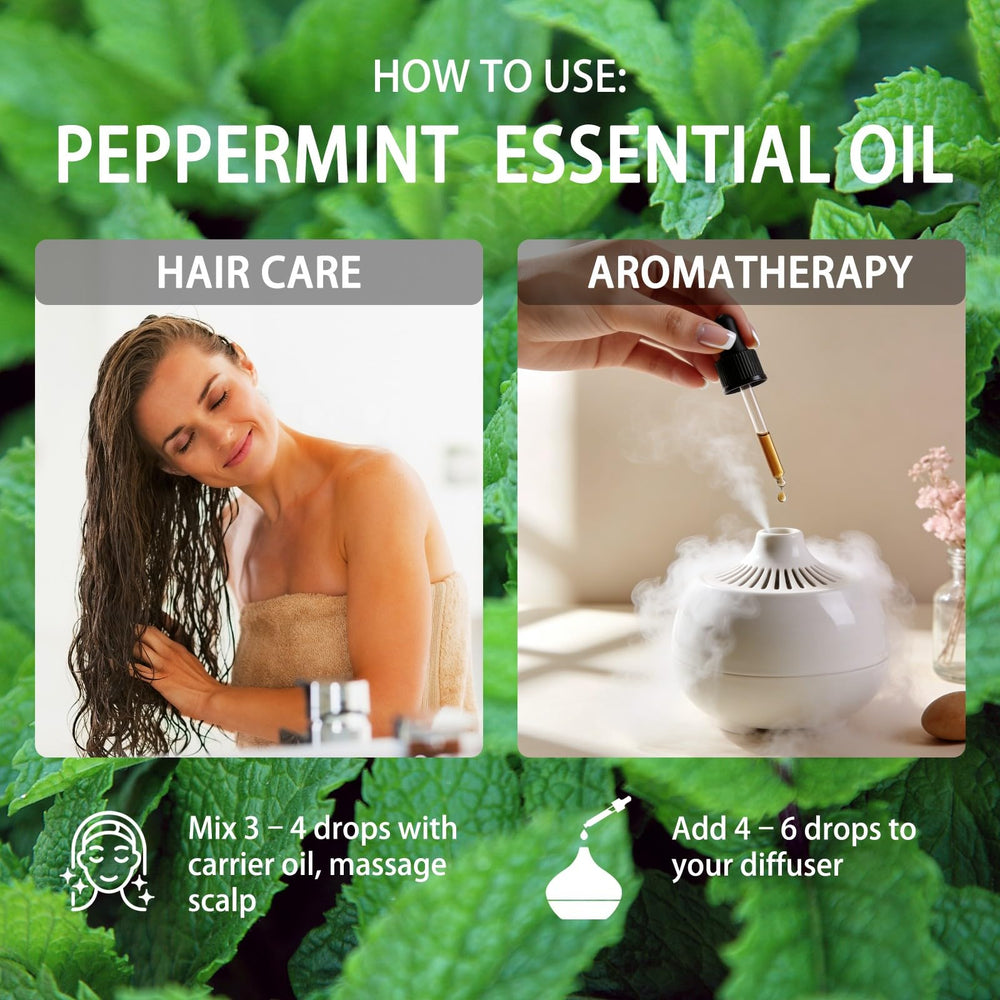 ZODION Peppermint oil in amber glass protects freshness and aroma