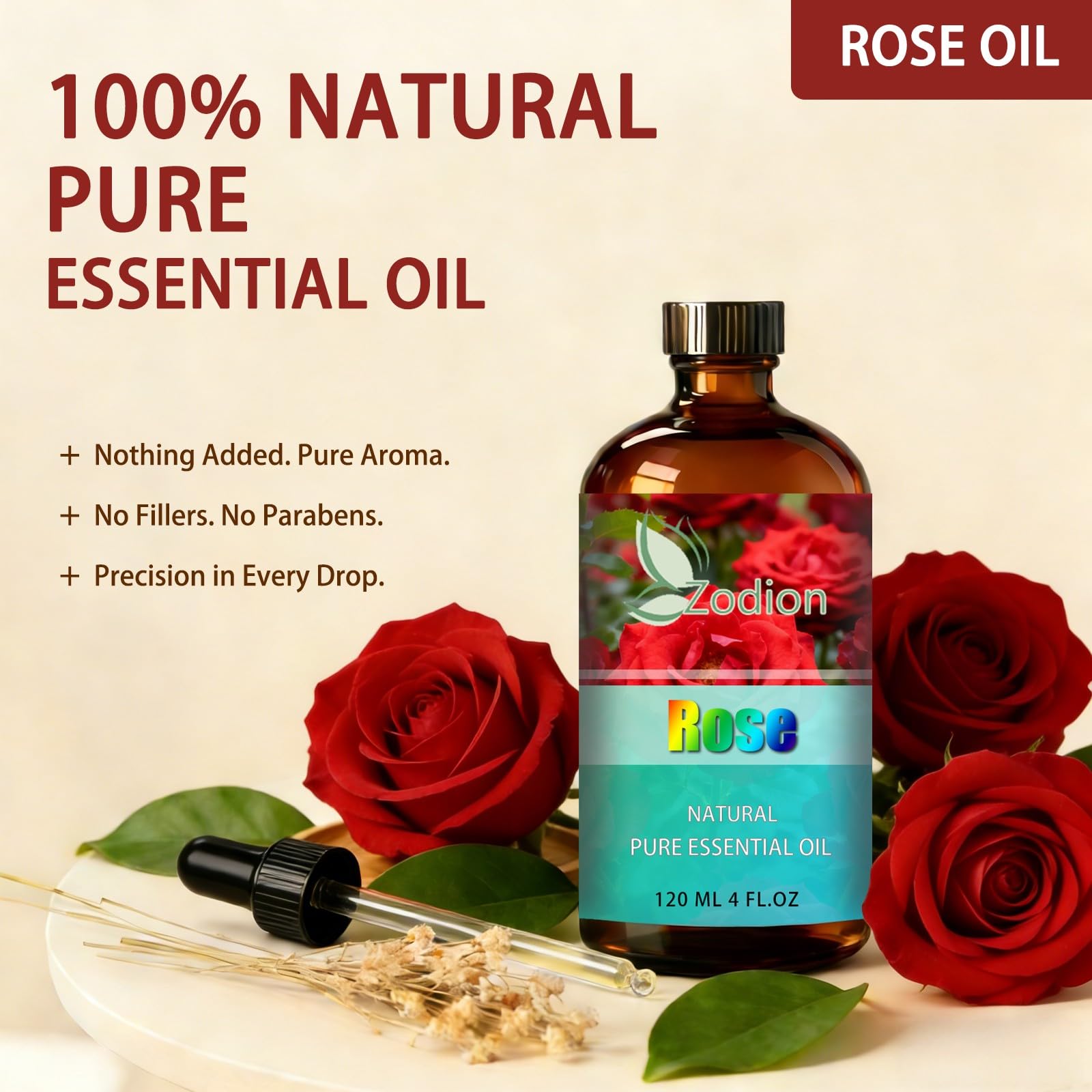 Zodion Rose diffuser-application image shows aroma release for relaxation.