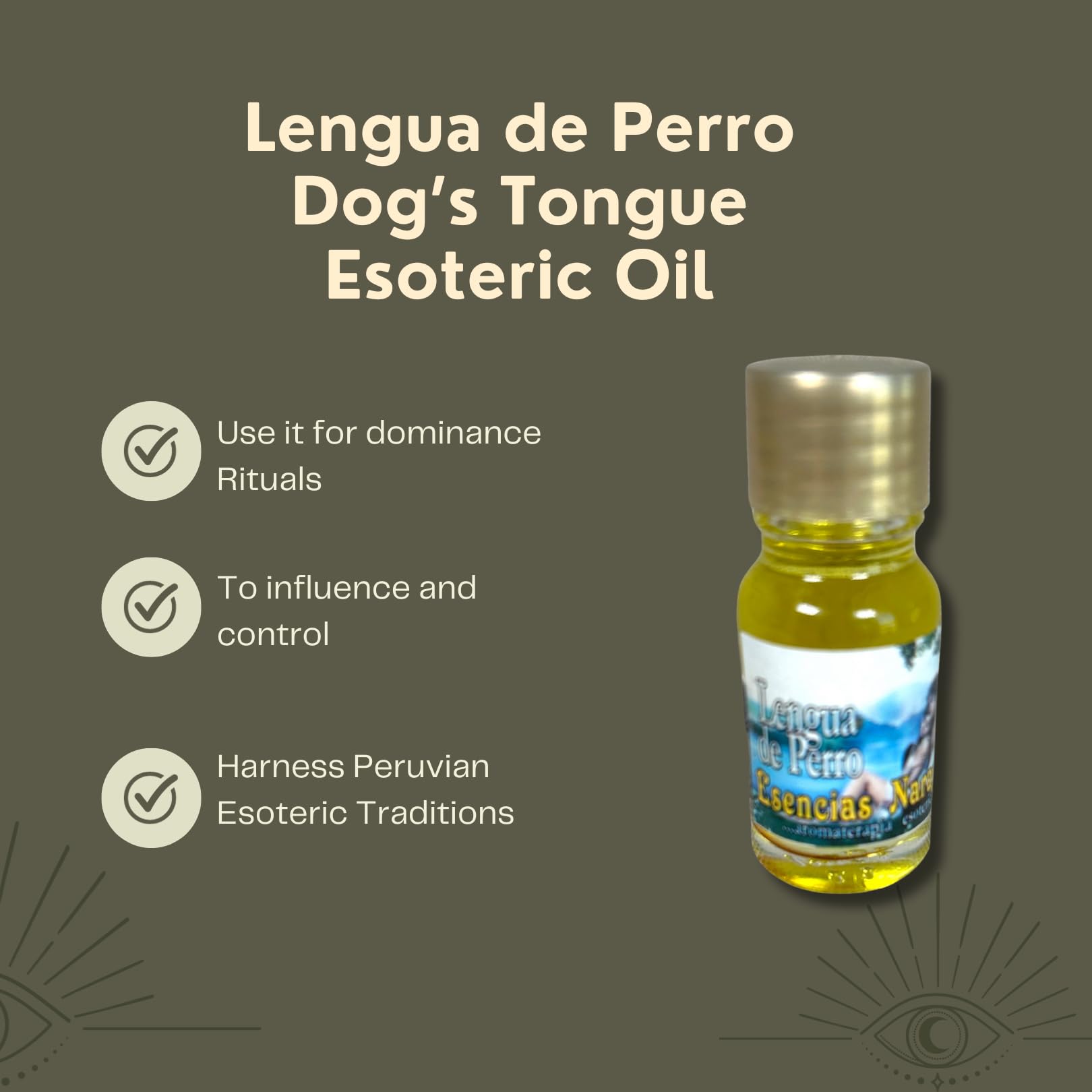 Zoeartcrafts Peruvian traditions oil for ceremonial practices.