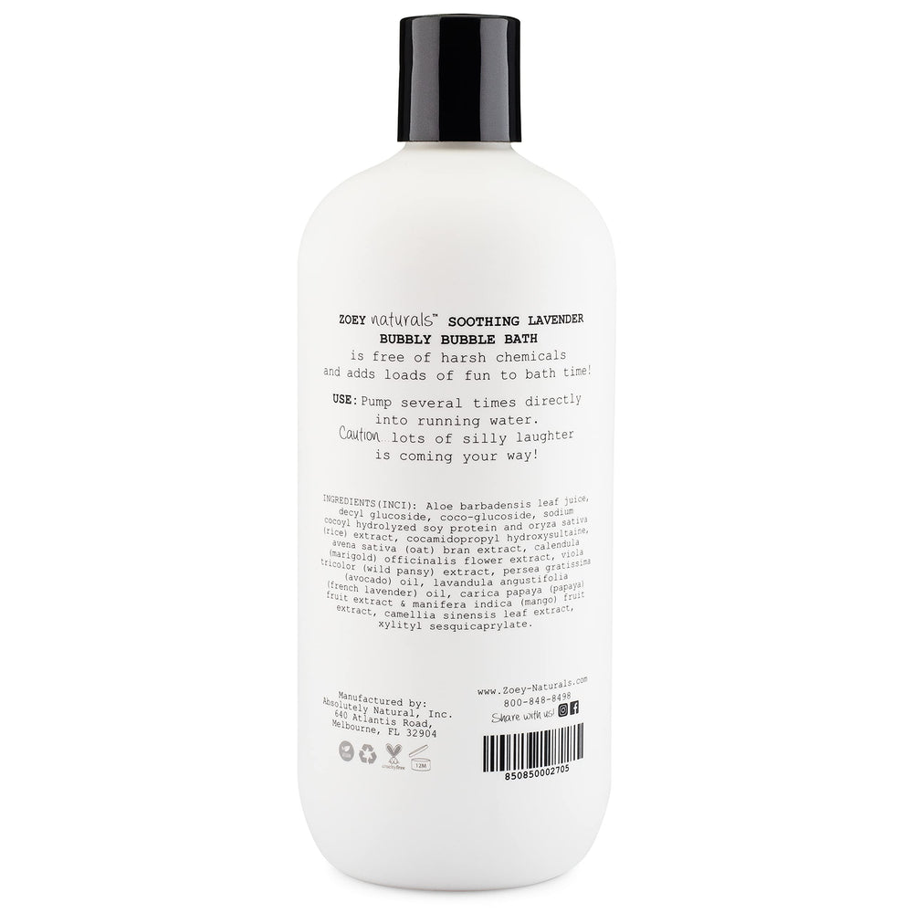 Tear-free formula of Zoey Naturals makes bath time easier.