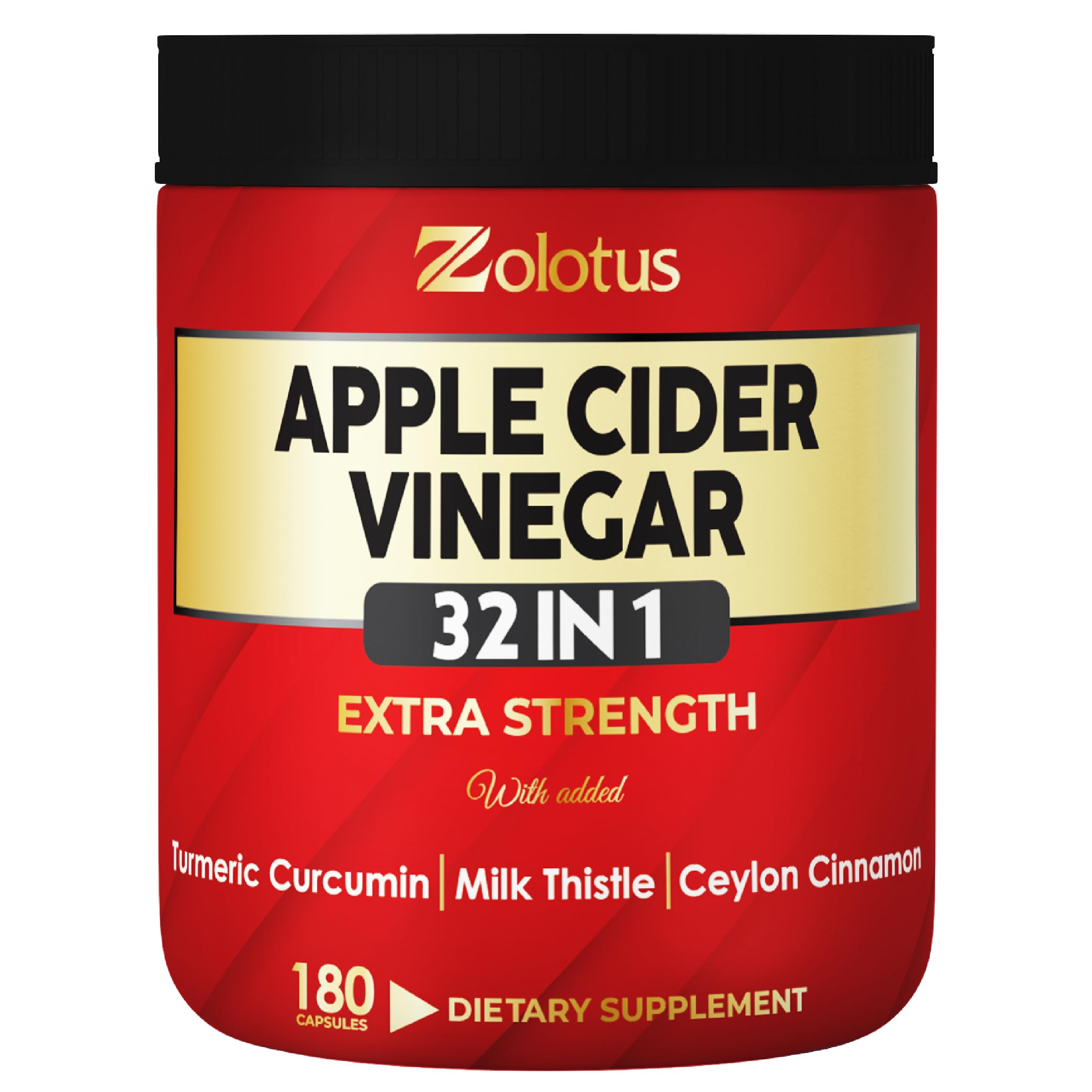 Zolotus 32in1 apple cider vinegar capsules bottle presents a convenient daily wellness option for digestion support