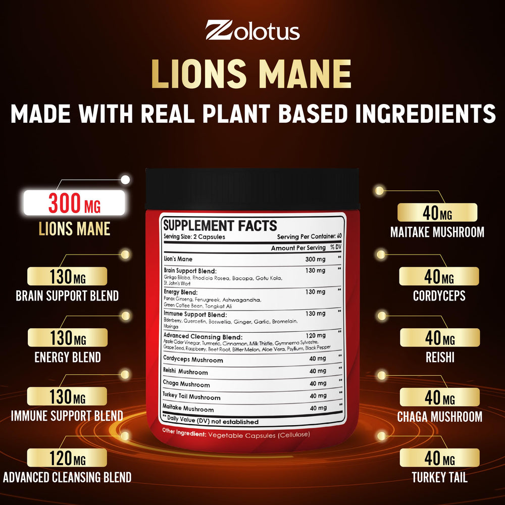 Zolotus 35in1 bottle with herbs emphasizing natural formulation.
