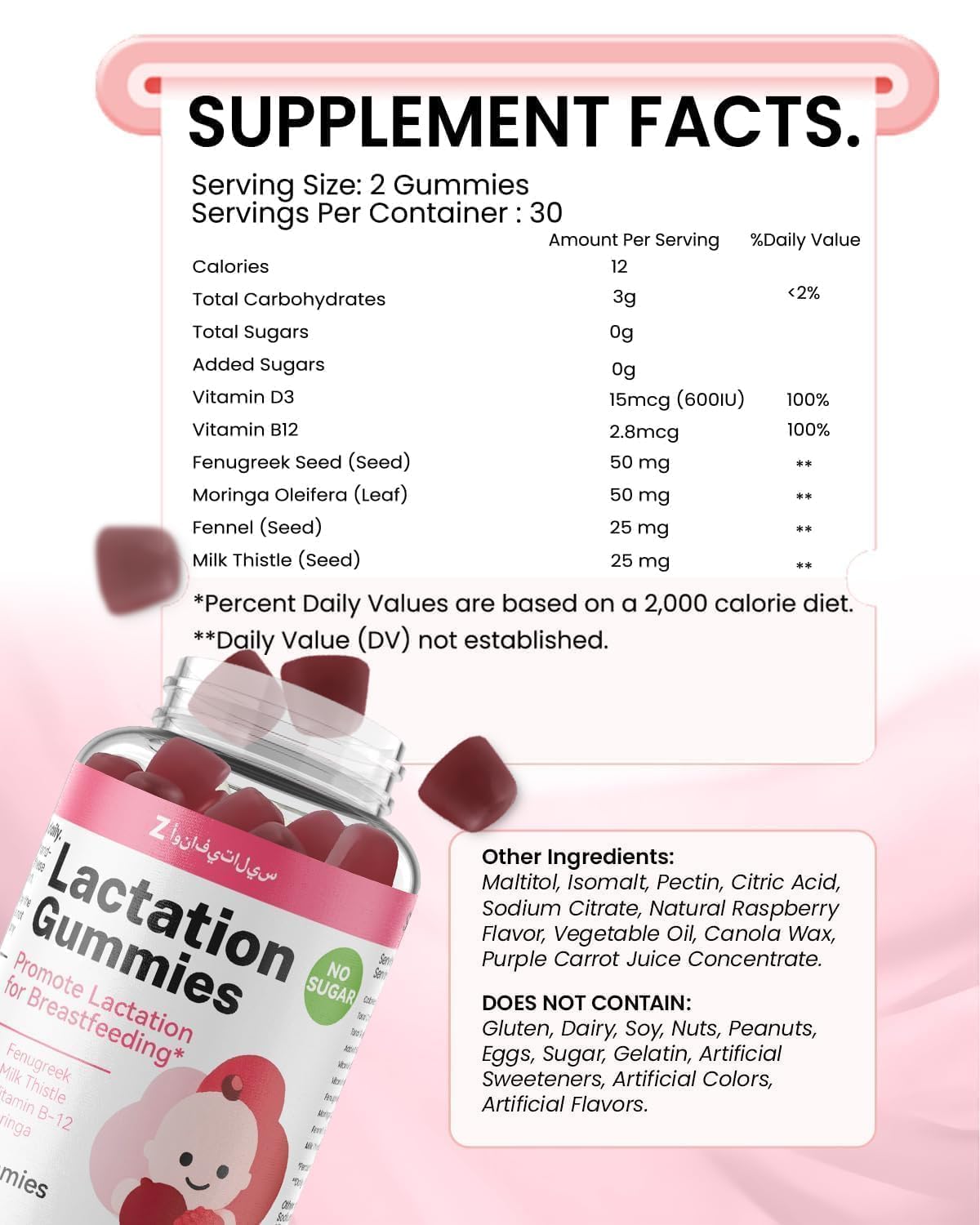 ZonaVitalis herbal blend of fenugreek moringa fennel for natural lactation support.