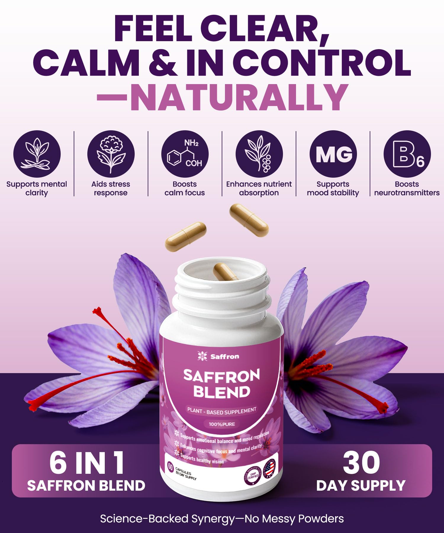 ZonaVitalis saffron capsules for daily use promote mood and energy support.