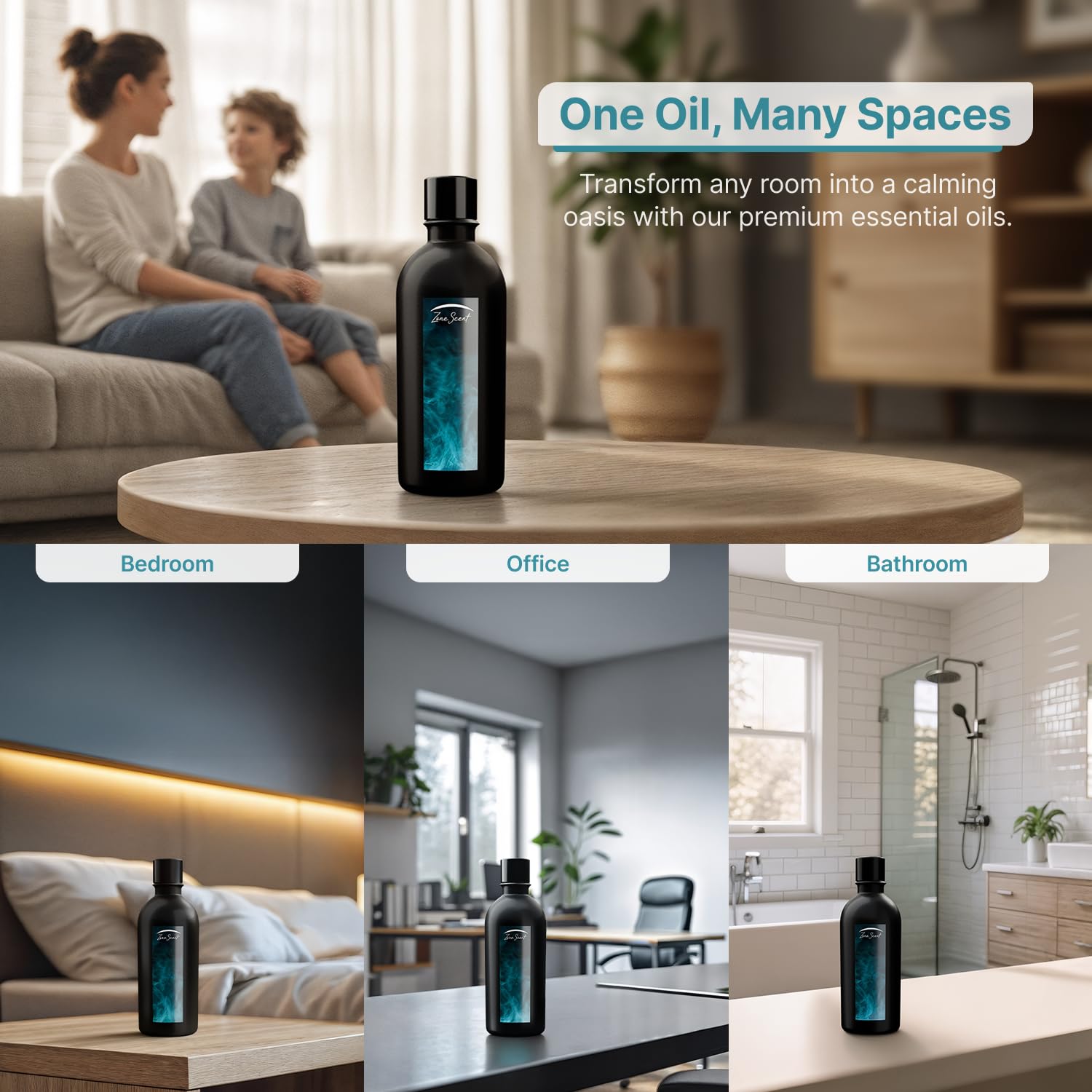 Zone Scent BOMBEI unopened bottle demonstrates long lasting aroma for diffusers
