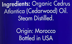 Diffuser-ready cedarwood oil for calming aromatherapy with Zongle Therapeutics.