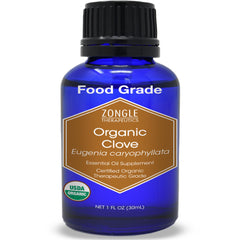 Zongle Therapeutics clove oil bottle for natural oral care and gum support.