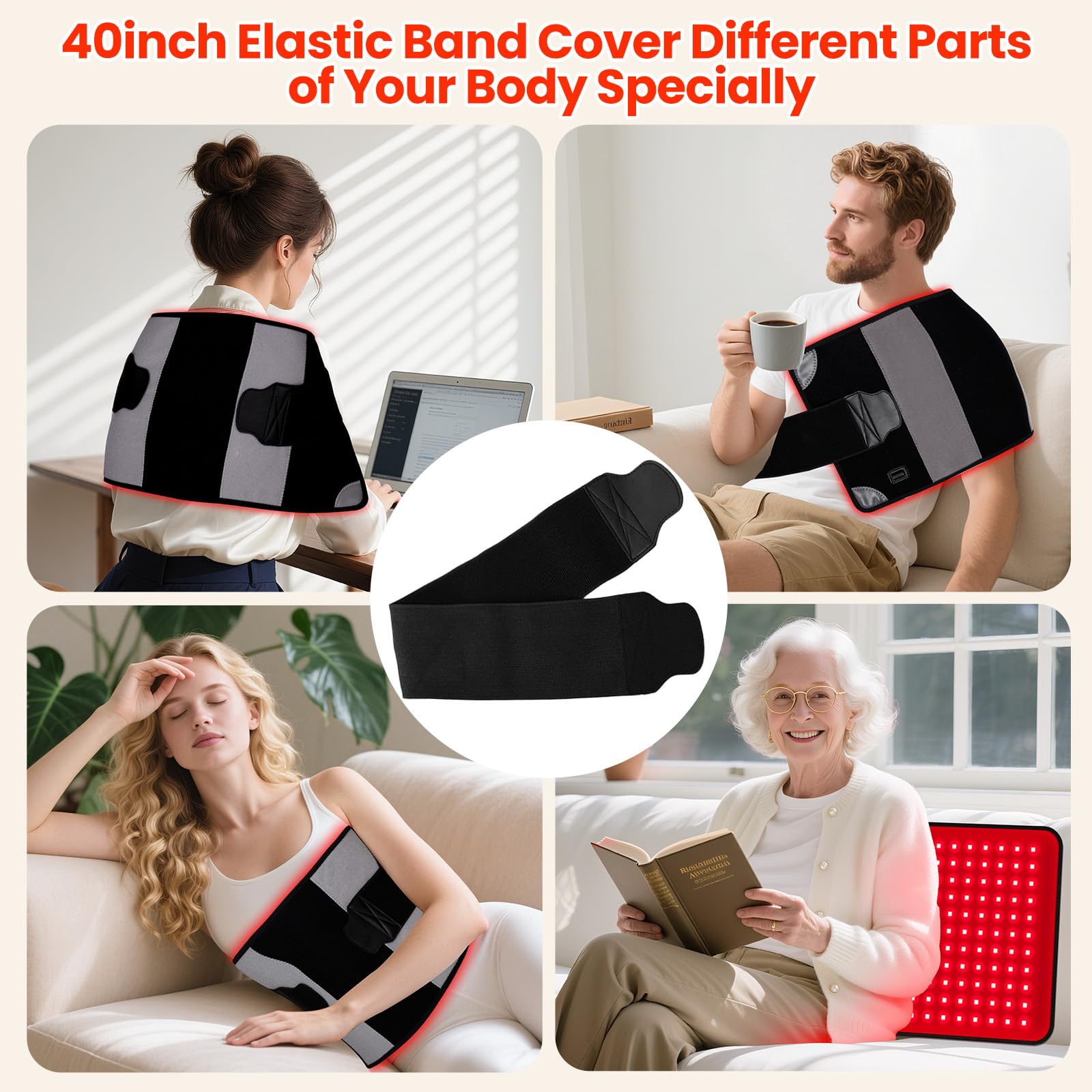 ZonGym red light therapy pad torso coverage targets multiple areas