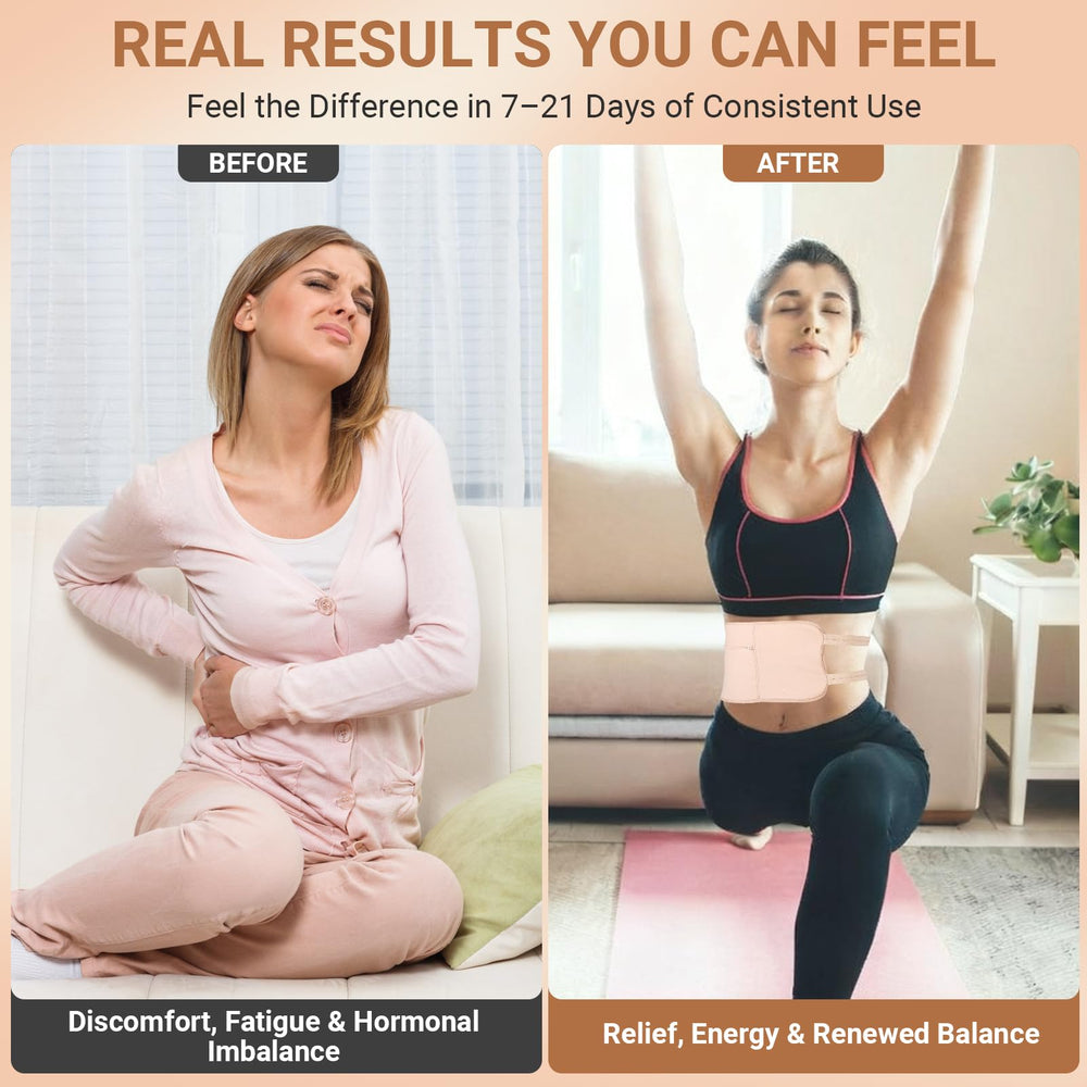 ZONZEE castor oil pack wrap chest right view supports relaxed upper body routine.