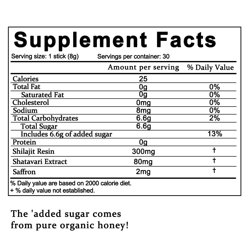 Zoone Nutra Honey Sticks Shilajit Women bottle close-up emphasizing premium ingredients.