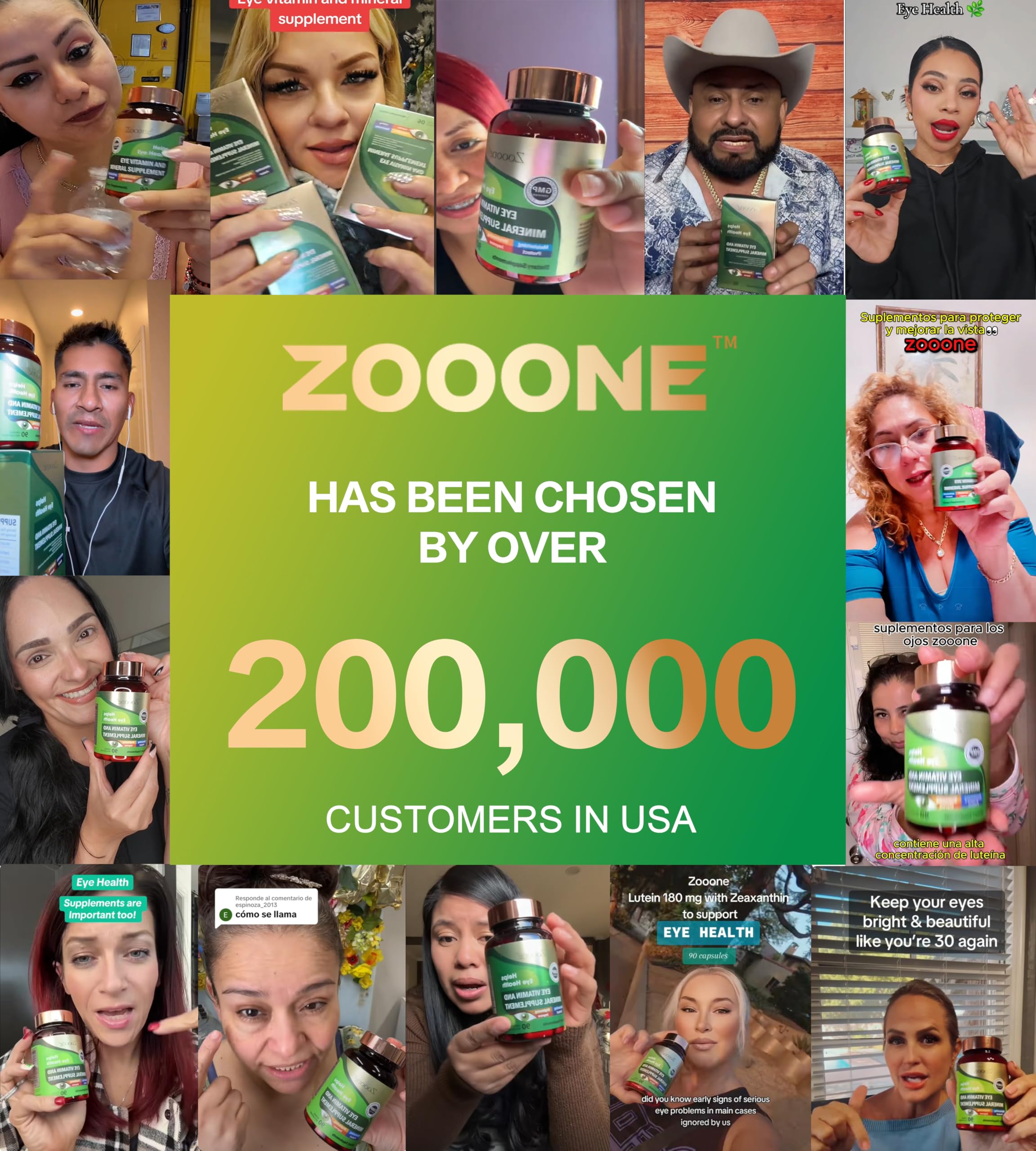 Zooone daily-dose graphic on bottle shows two capsules per day