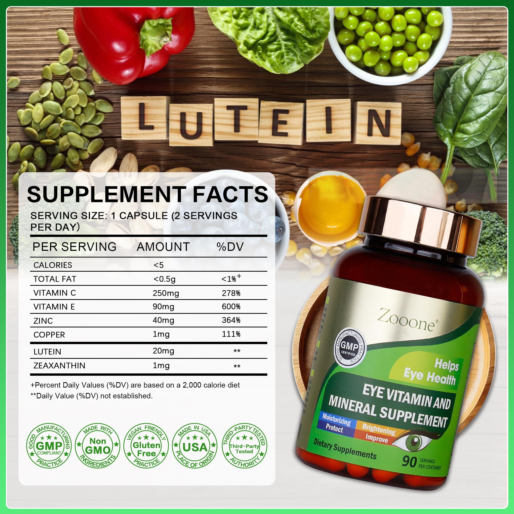 Zooone label closeup indicates USA-made quality and clean ingredients