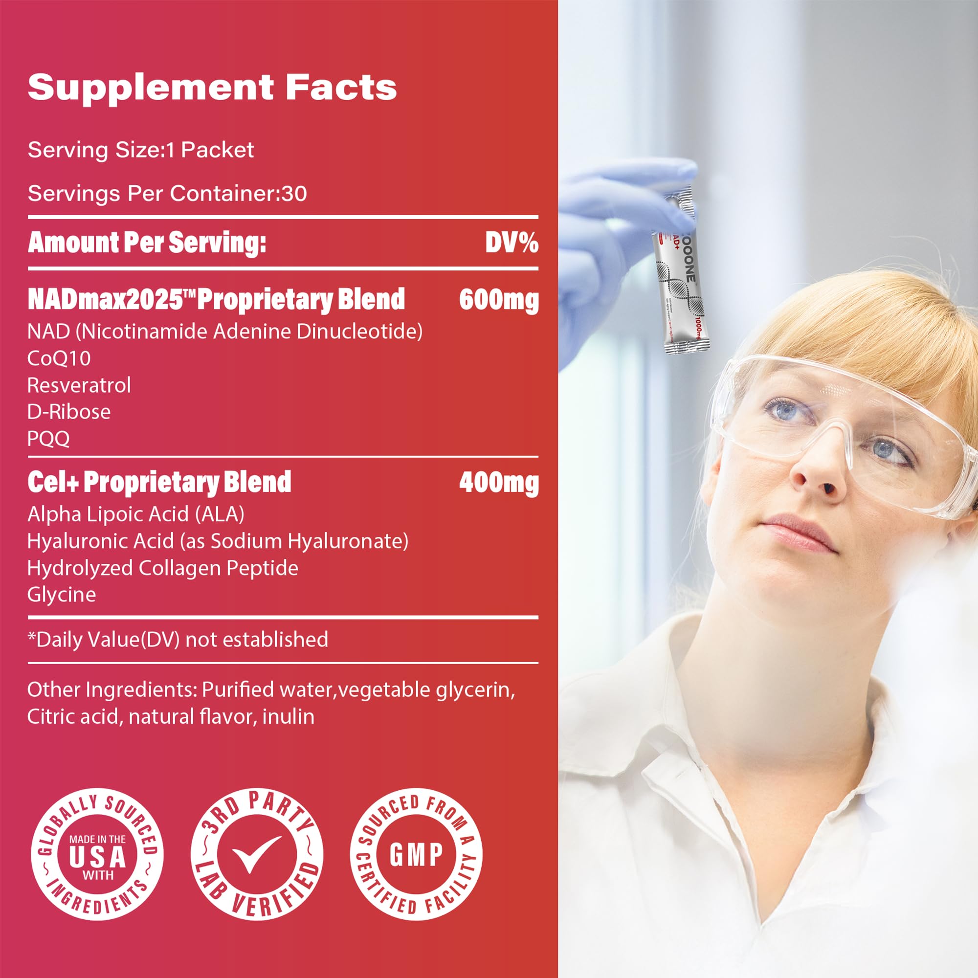Zooone NAD+ liquid formula highlights improved absorption for sustained vitality