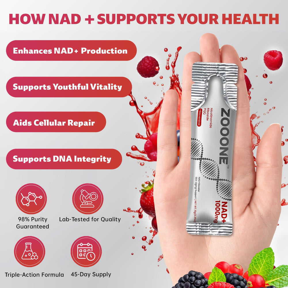 Zooone NAD+ premium NR and resveratrol ingredients for cellular energy