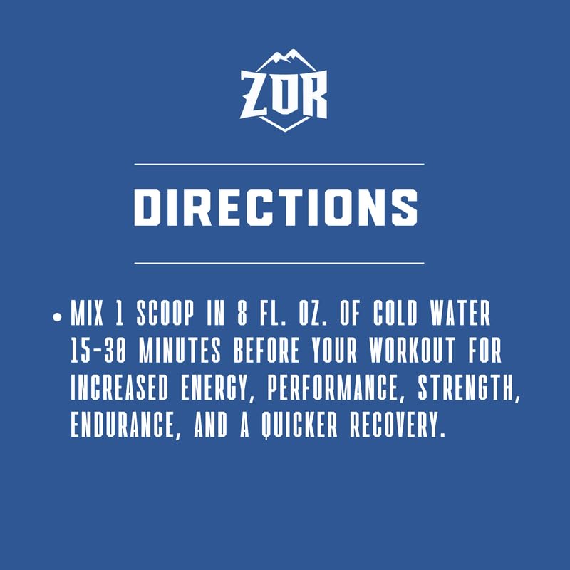 ZOR Labs Snow endurance and pumps boost training sessions.