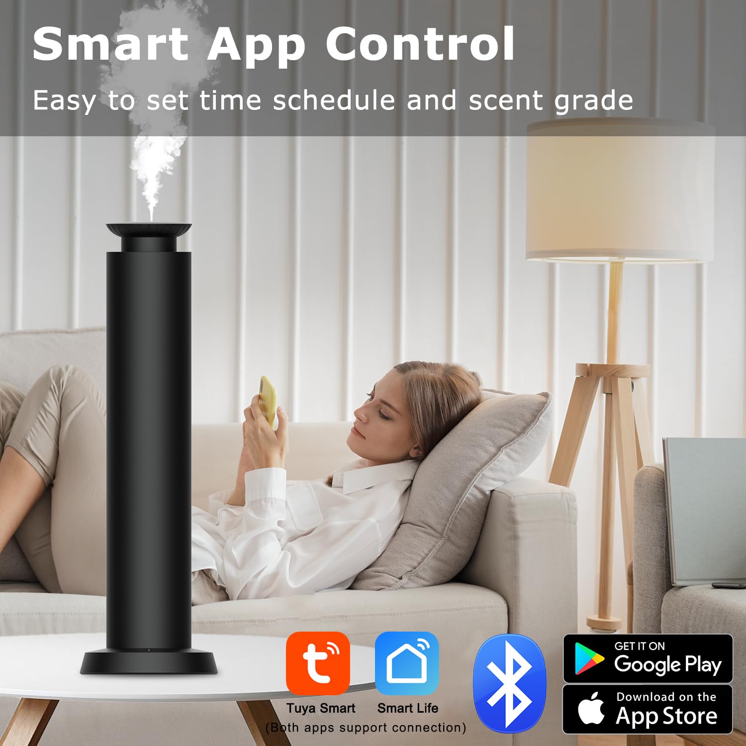 ZORALM Smart Life app for remote scheduling and monitoring.