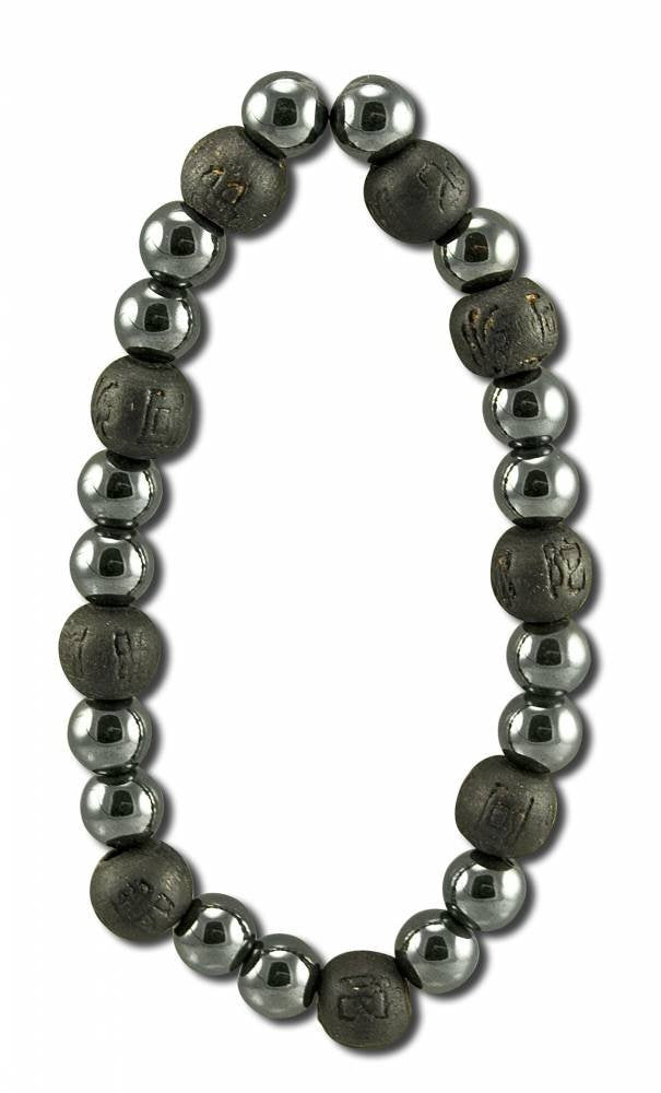 Zorbitz Inc Karmalogy beads bracelet with hematite for happiness and inner strength in daily life