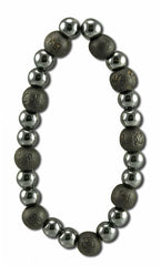 Zorbitz Inc Karmalogy beads bracelet with hematite for happiness and inner strength in daily life