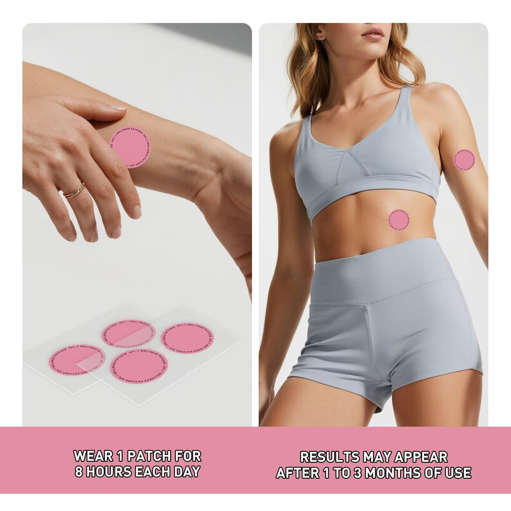 Zosui GLP-1 patches pink textured adhesive closeup for breathable wear.