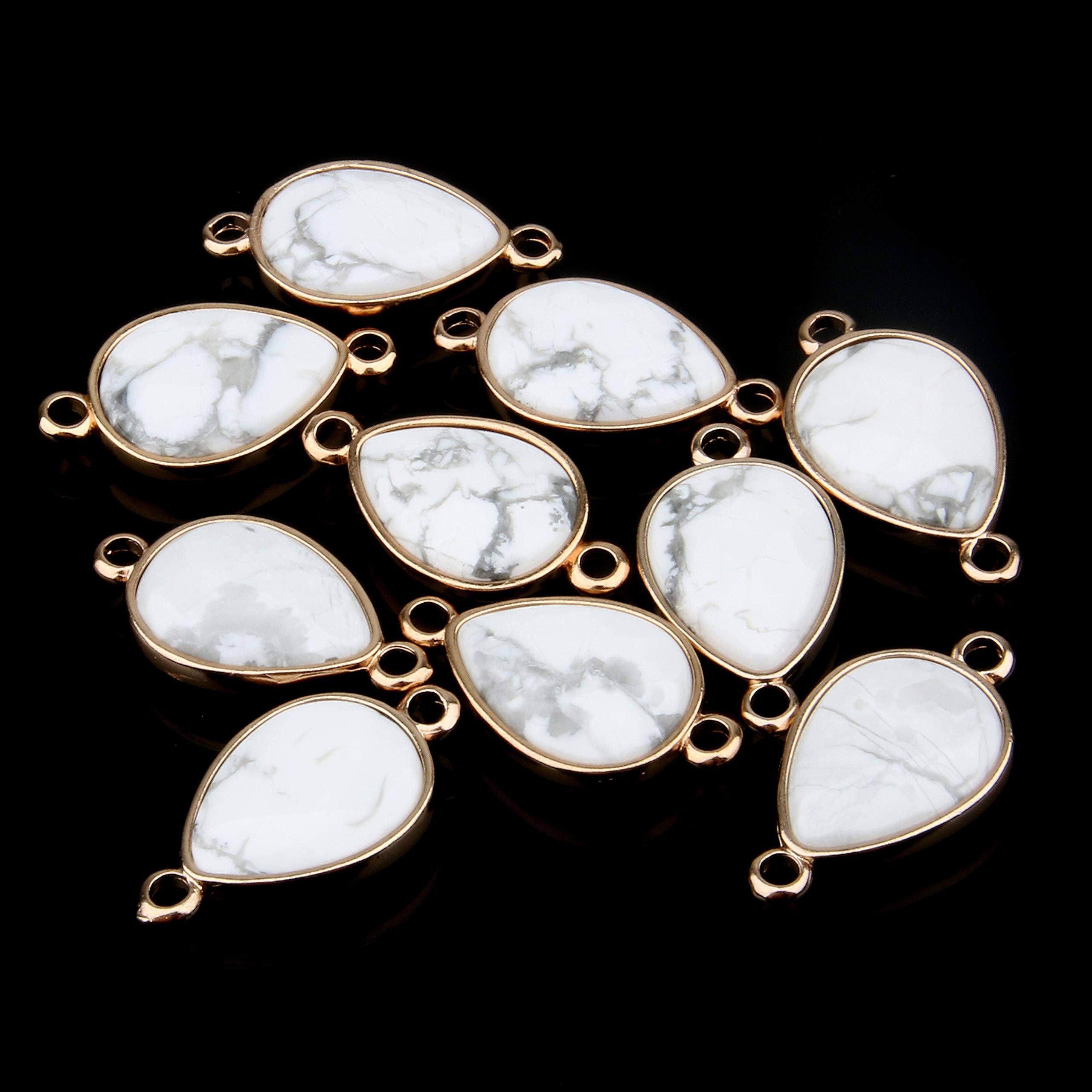 Zotoone mixed-color stone pendant link for versatile beading projects.