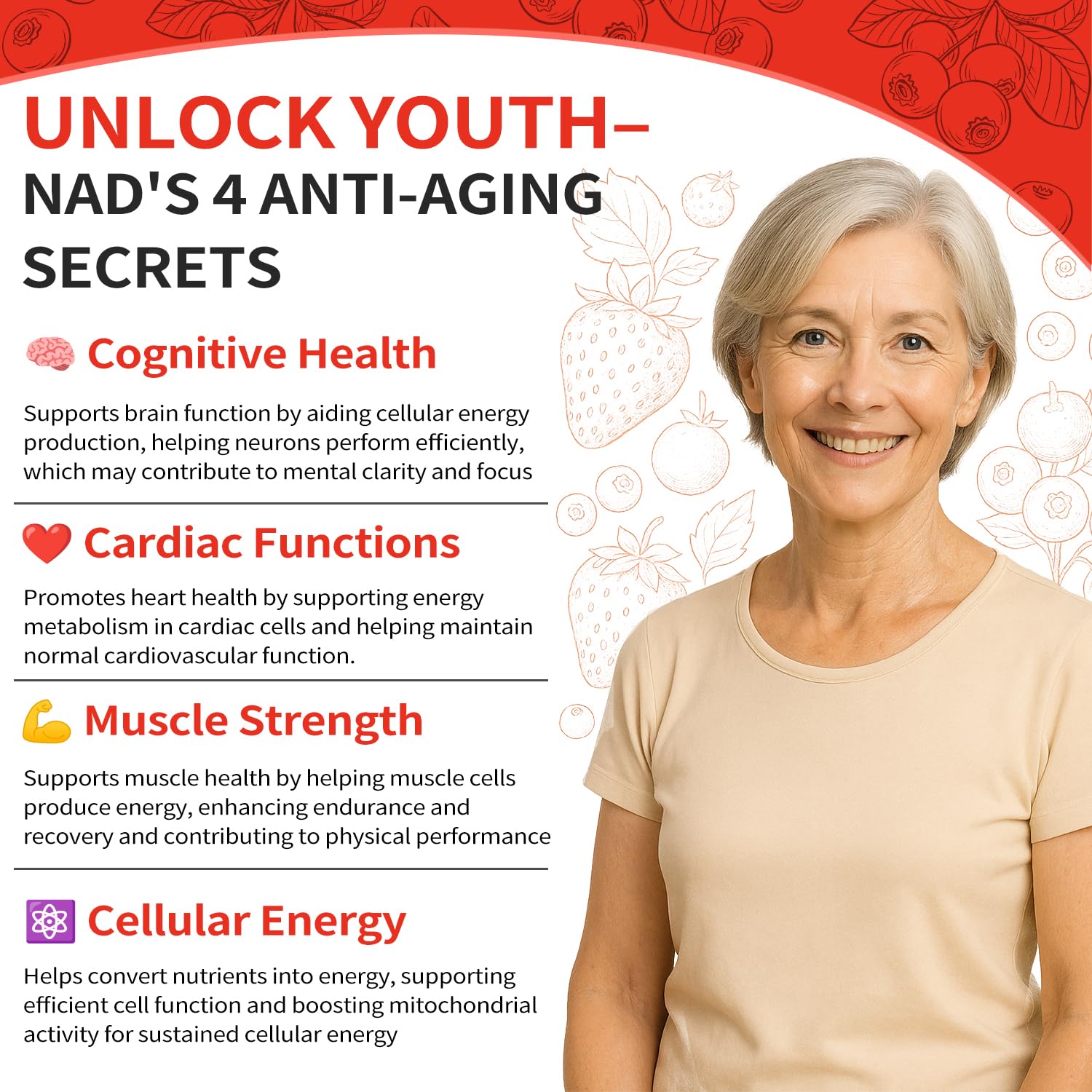 Zotreval NAD bottle label close-up emphasizing high-purity NAD+ formula.