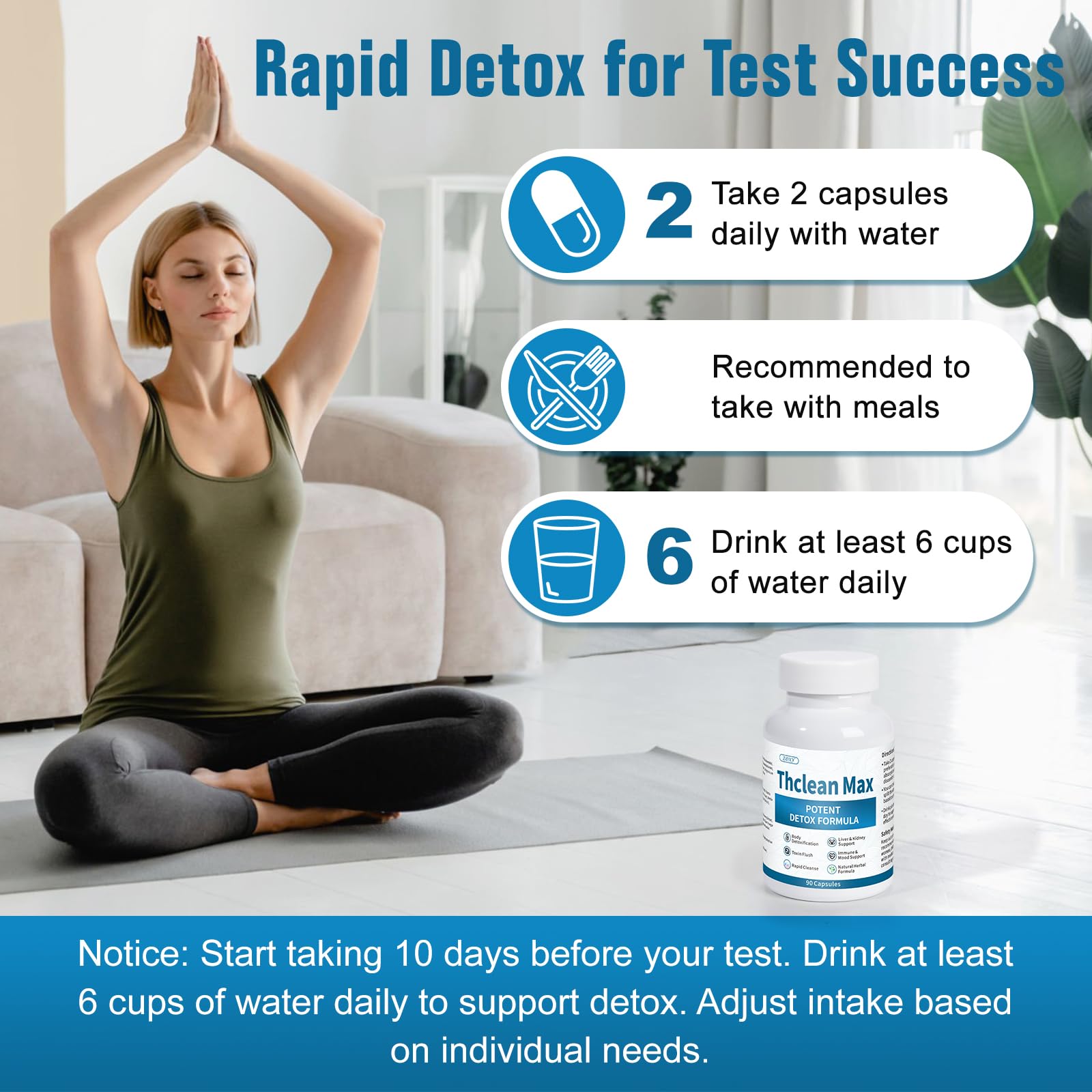 Zoxy ThcleanMax energy and focus image hints at boosted alertness during a cleanse.