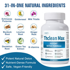 Zoxy ThcleanMax liver detox capsules support liver function and gentle hydration during detox.