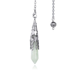ZPMMPZ 6Facted hexagonal pendant with green aventurine for mindful divination sessions.