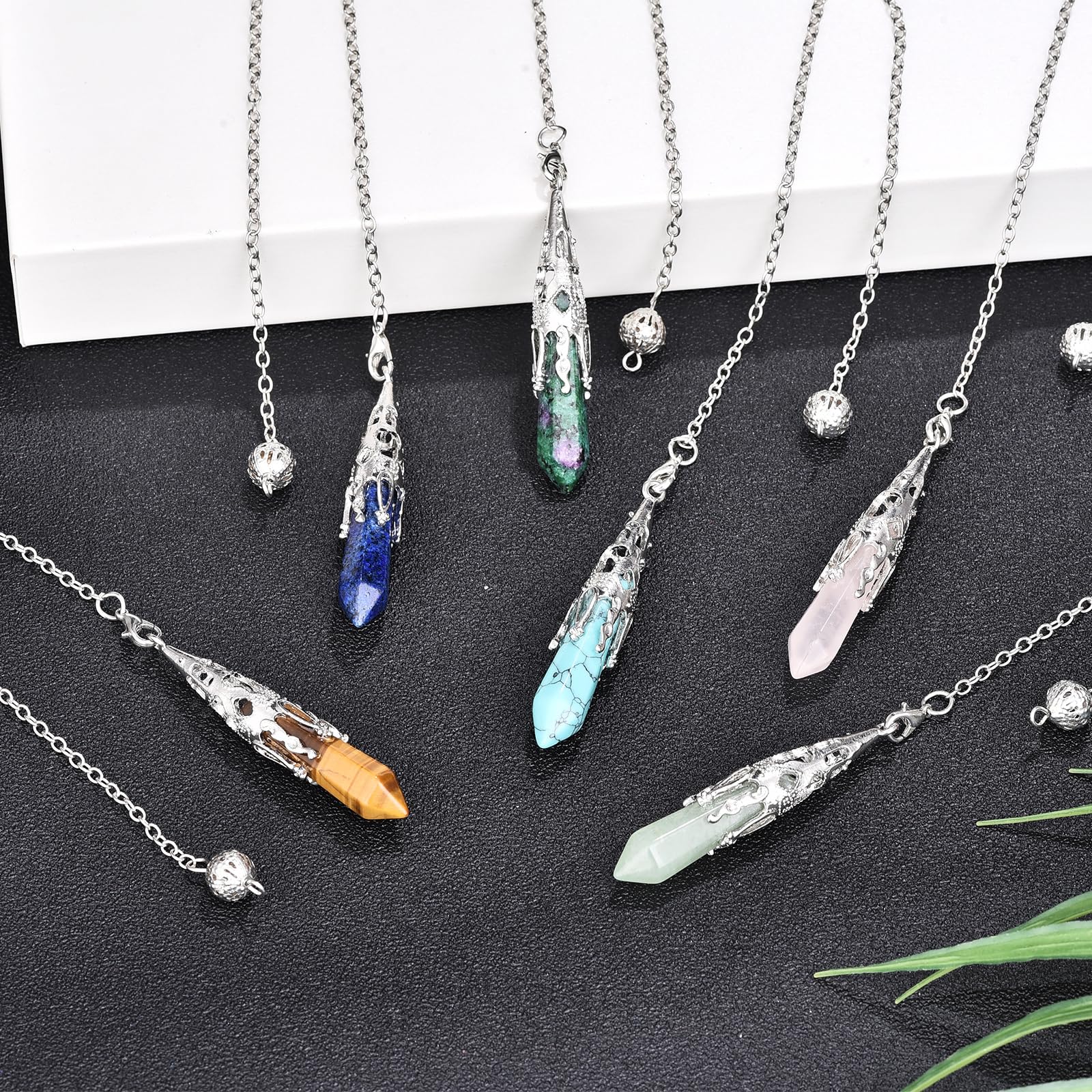 ZPMMPZ green aventurine pendant closeup highlights natural shimmer and energy connection.