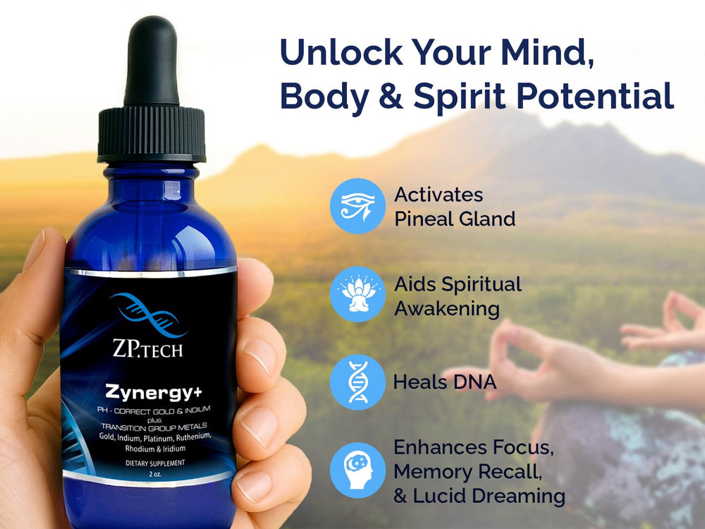 ZP.TECH Zynergy Plus lab graphic – nano particle absorption concept