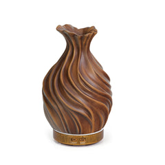 ZqLotXiao wood-grain diffuser front view for cozy living room ambiance.