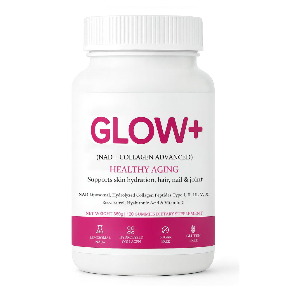 ZRRTXV JoviGLOW+ bottle front showing 120 count gummies for daily vitality.