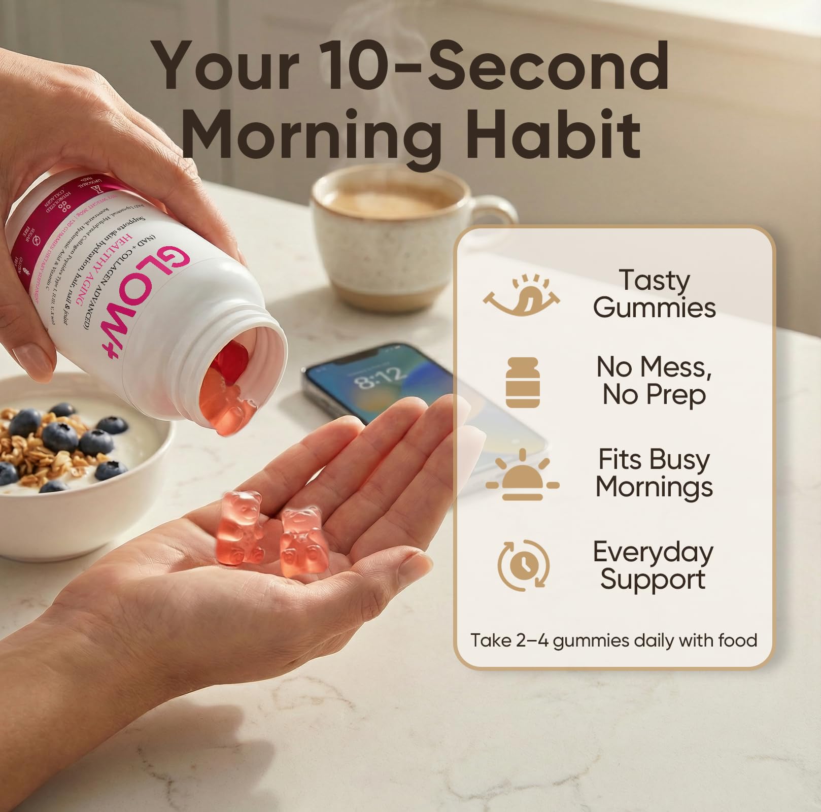 ZRRTXV JoviGLOW+ NAD+ daily formula for easy wellness integration.