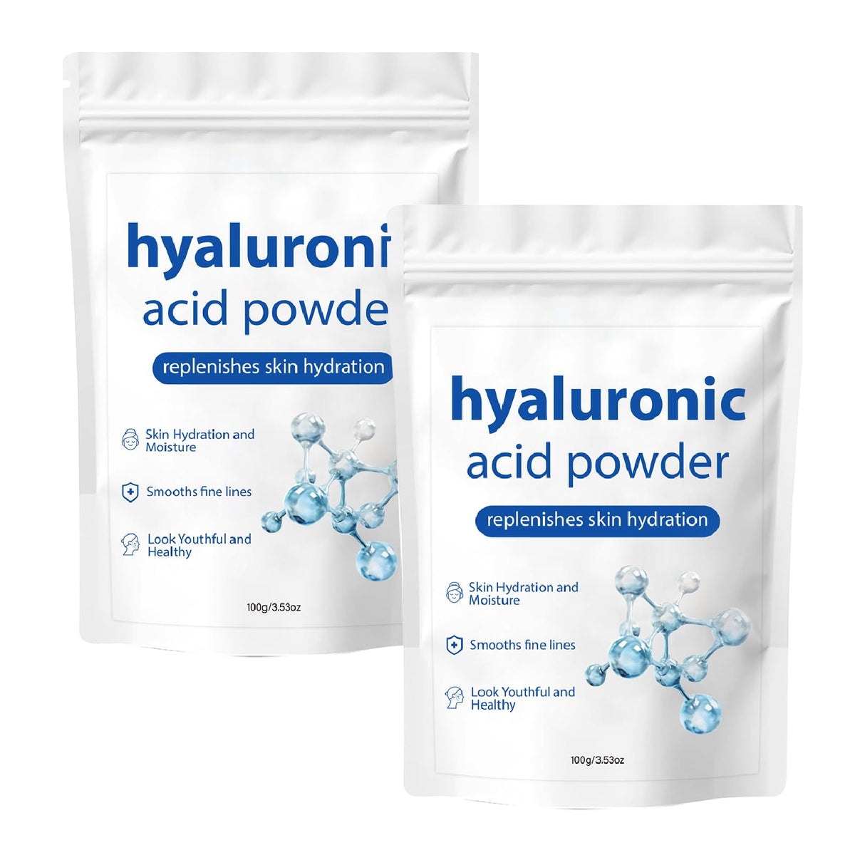 ZTSGU Hyaluronic Acid Powder bottle provides hydration-ready formula.