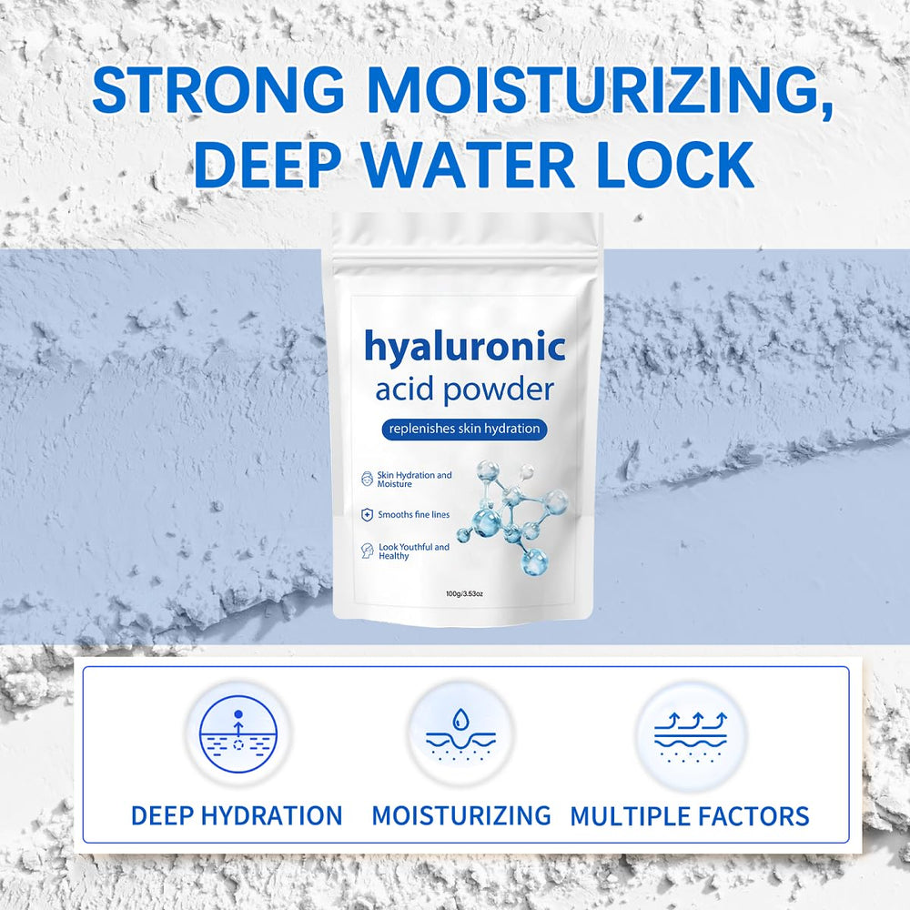 ZTSGU Hyaluronic Acid Powder on face suggests refreshed, smoother feel.
