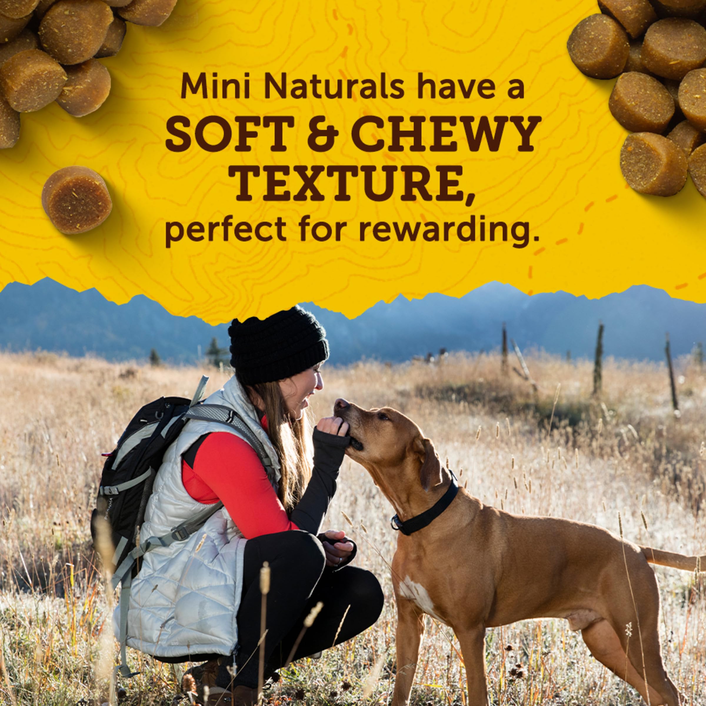 Zuke's Mini Naturals ideal para aventuras al aire libre y paseos.