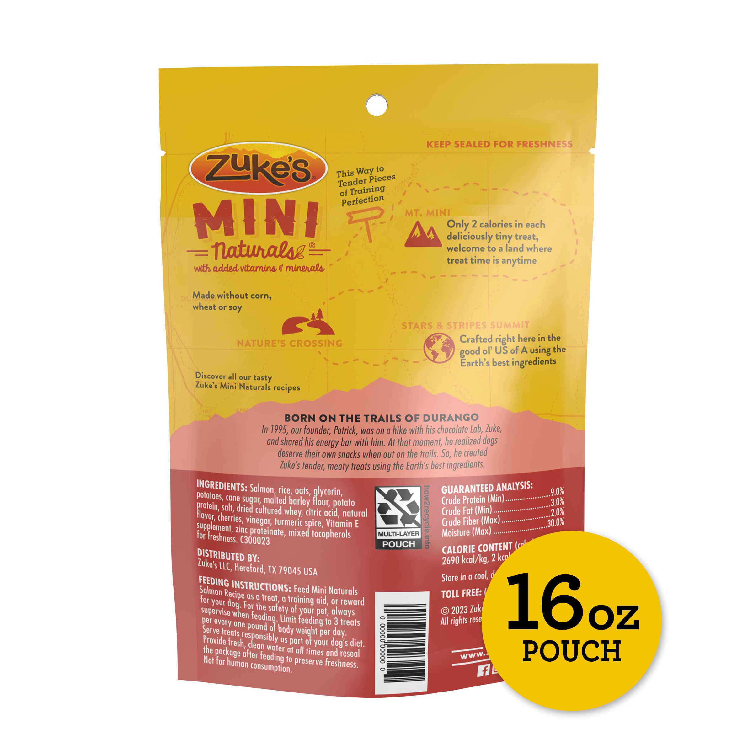 Zuke's Mini Naturals sin maíz, trigo ni soja para perros sensibles.
