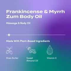 Zum Indigo Wild label highlights natural ingredients and calming aroma.