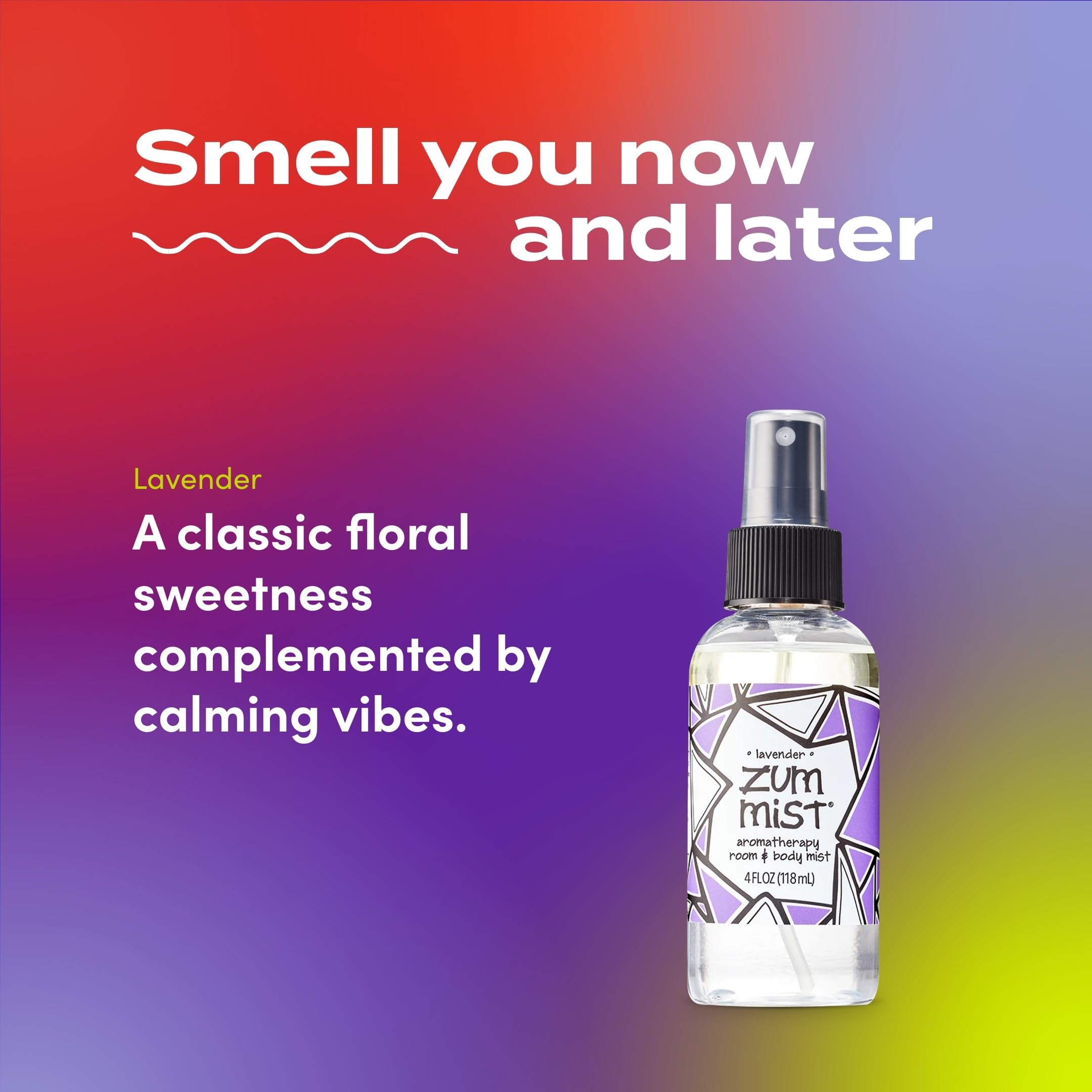 Zum Indigo Wild Mist lavender bloom, calming aromatics for bedrooms and baths.